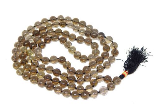 Natural Smoky Quartz Beads Mala