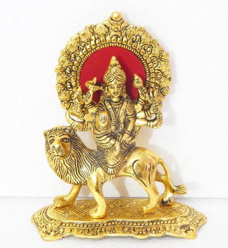 Goddess Durga Statue, Sitting on lion. 