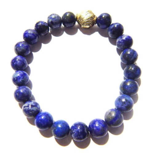 Blue Banded Agate Gemstone Bracelet 