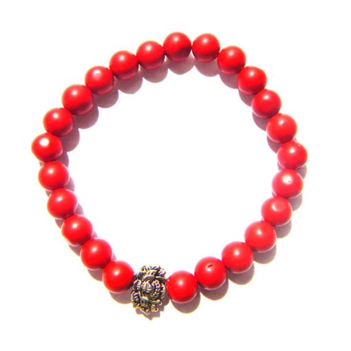 Red Coral Gemstone Bracelet 