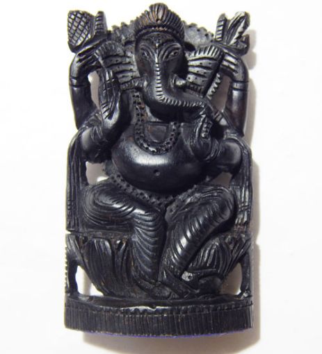 Lord  Ganesh  Ebony Wood Murti