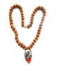 Rudraksha Mala with Black Rutile Pendant
