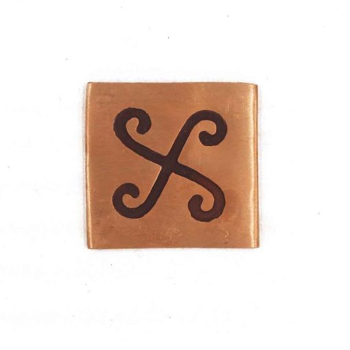 Vastu Copper Spiral Block - Spiral Swastika